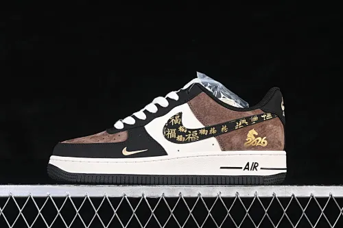 All Categories Nk Air Force 1 Air Force Series Nk Air Force 1 Low Air Force Low Nike Air Force 1'07 Low Year of the Horse Limited Black Brown Suede Air Force One Low Casual Shoes XD0028-010